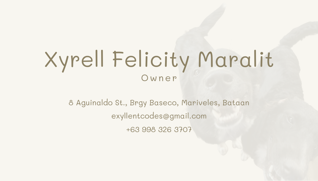 Business Card - Back